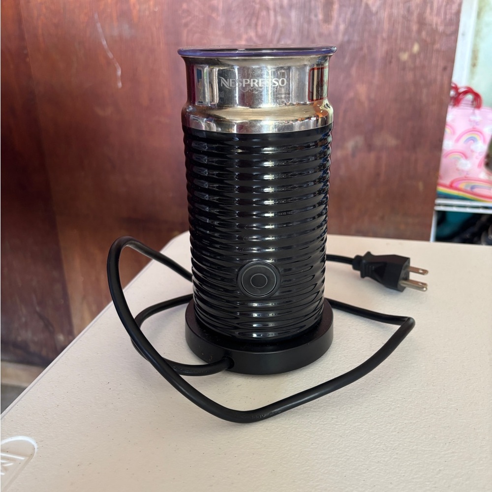 Nespresso Black and Silver Electric Milk Frother